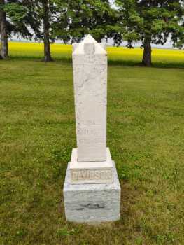 Granite double monument — before restoration