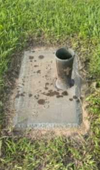 Veteran flush marker — before restoration