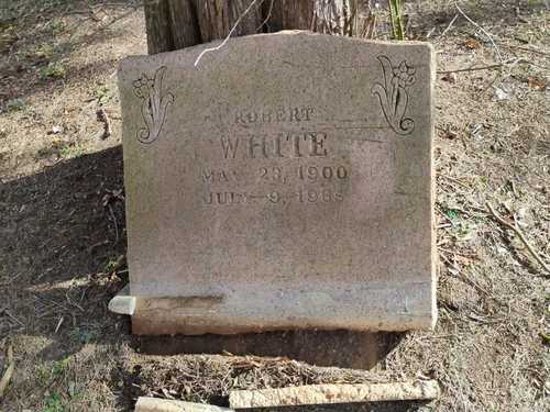 Robert White pink-granite slant headstone before restoration